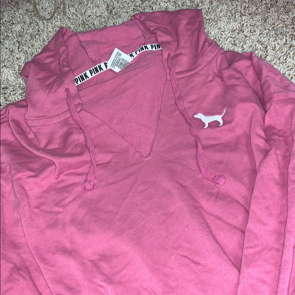 PINK Crop Hoodie